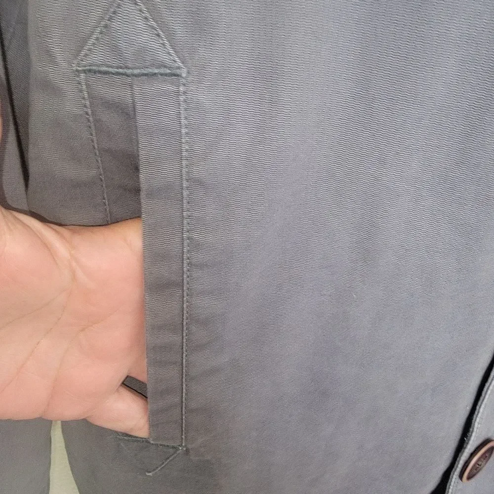 Levi's Men's Gray double-breasted peacoat jacket size XXL